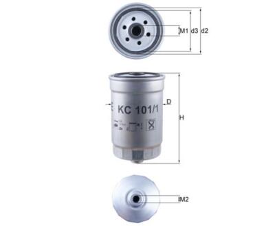 KC101/1 Фільтр палива (MAHLE)