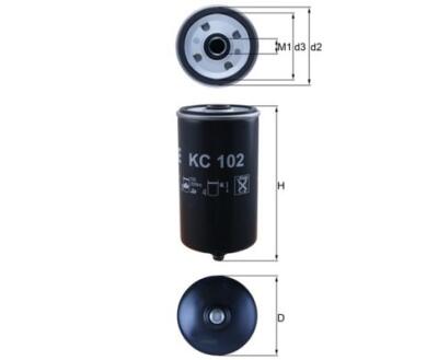 KC102 Фільтр палива (MAHLE)