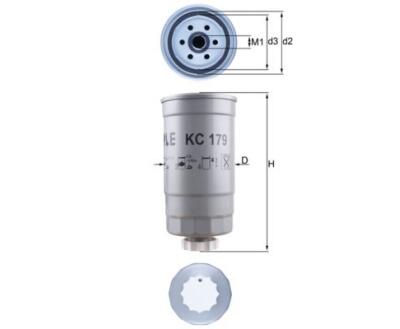 KC179 Фільтр палива (MAHLE)