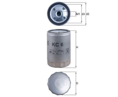 KC6 Фільтр палива (MAHLE)