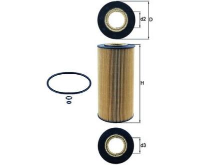OX123/1D Фільтр масла (MAHLE)