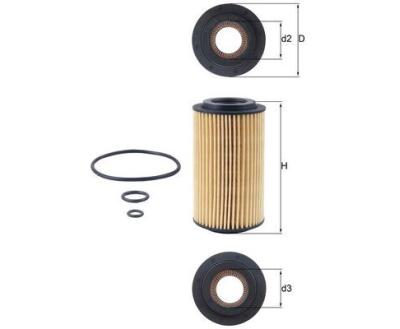 OX153D3 Фільтр масла (MAHLE)