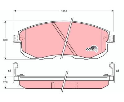 GDB1003  TRW - Гальмівні колодки до дисків