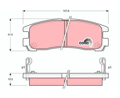 GDB1023  TRW - Гальмівні колодки до дисків