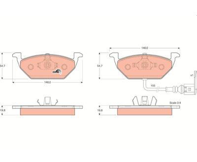 GDB1386  TRW - Гальмівні колодки до дисків