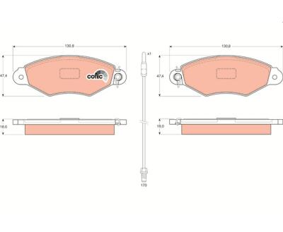 GDB1402  TRW - Гальмівні колодки до дисків
