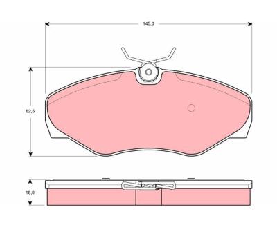 GDB1466  TRW - Гальмівні колодки до дисків