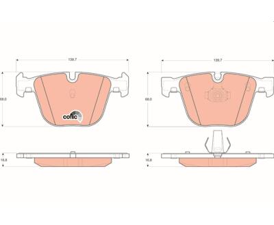 GDB1502  TRW - Гальмівні колодки до дисків