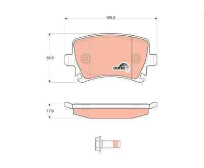 GDB1622  TRW - Гальмівні колодки до дисків