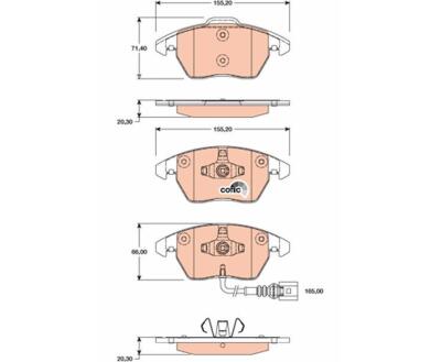 GDB1807  TRW - Гальмівні колодки до дисків