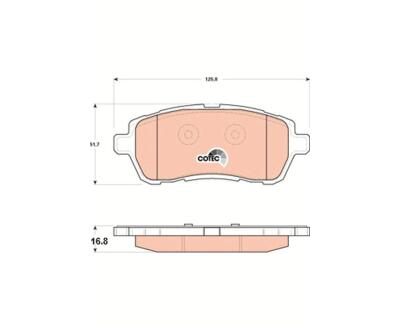GDB1893  TRW - Гальмівні колодки до дисків