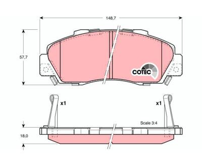 GDB3177 TRW - Гальмівні колодки до дисків