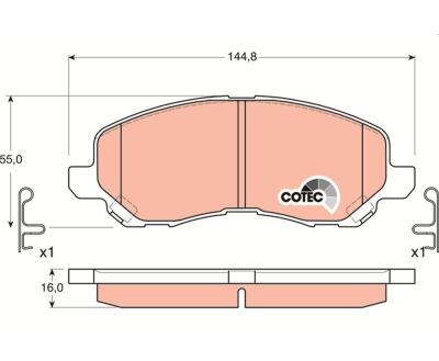 GDB3287  TRW - Гальмівні колодки до дисків