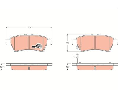 GDB3405  TRW - Гальмівні колодки до дисків