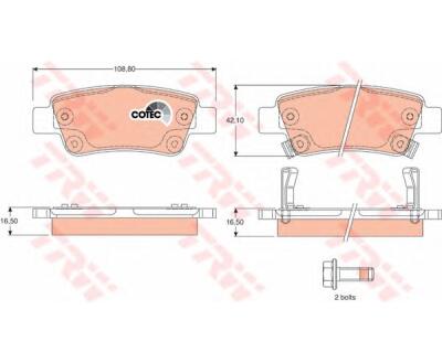 GDB3446  TRW - Гальмівні колодки до дисків
