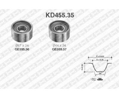 KD455.35  NTN-SNR - Ремкомплект ременя ГРМ
