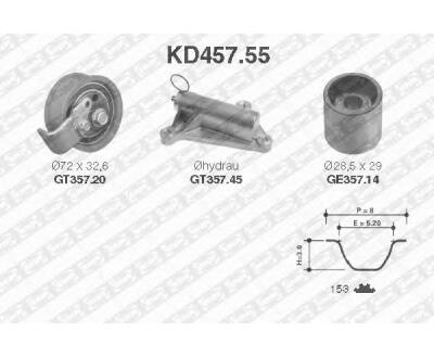 KD457.55  NTN-SNR - Ремкомплект ременя ГРМ
