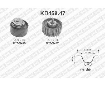 KD458.47  NTN-SNR - Ремкомплект ременя ГРМ
