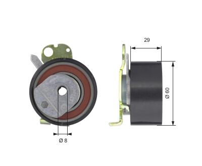 T43050 (7784-21043)  Натяжний ролик ременя ГРМ GATES POWERGRIP TENSIONER