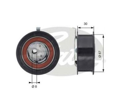 T43069 (7784-21062)  Натяжний ролик ременя ГРМ GATES POWERGRIP TENSIONER