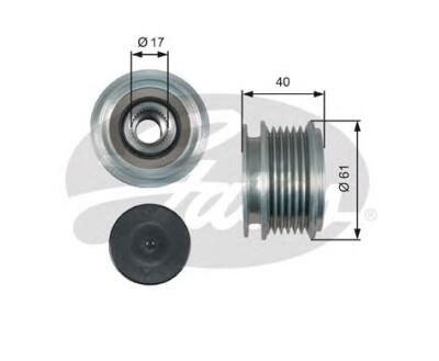 OAP7013 (7789-10009)  Шків генератора GATES OVERRUNNING PULLEY