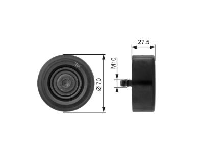 T36206 (7803-21306)  Обвідний ролик GATES DRIVEALIGN MV IDLER