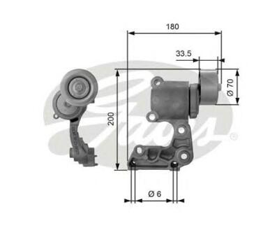 T38410 (7808-21310)  Механізм натягу ременя GATES DRIVEALIGN MV TENS