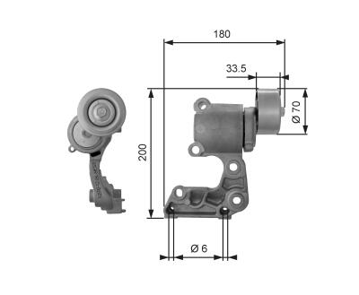 T38410 (7808-21310)  Механізм натягу ременя GATES DRIVEALIGN MV TENS