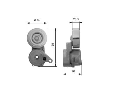 T38413 (7808-21313)  Механізм натягу ременя GATES DRIVEALIGN MV TENS