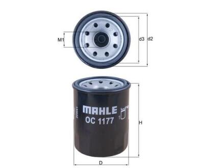 OC1177 Фільтр масла (MAHLE)