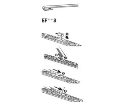 EF653 (TRICO)  Щітка склоочисника Exact Fit