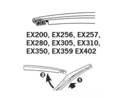 EX402 (TRICO)  Щітка склоочисника Exact Fit