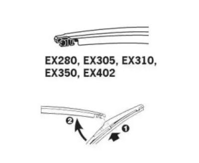 EX402 (TRICO)  Щітка склоочисника Exact Fit