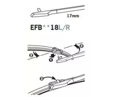 EFB4318L (TRICO)  Щітка склоочисника Exact Fit