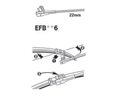 EFB536 (TRICO)  Щітка склоочисника Exact Fit