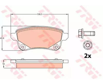 GDB2082  TRW - Гальмівні колодки до дисків