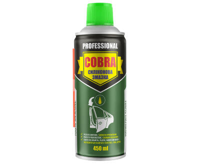 SILICONE SPRAY COBRA, 450ml. Силіконова змазка. Захищає і змащує поверхні, утворюючи прозору, дуже м