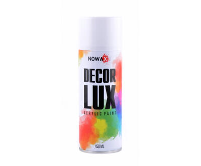 Акрилова фарба в спреї NOWAX DECOR LUX  9010 БІЛИЙ глянс.. 450ml