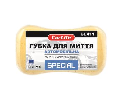 Губка для миття авто CARLIFE Special з великими порами 220x120x60mm, жовта (10x10)