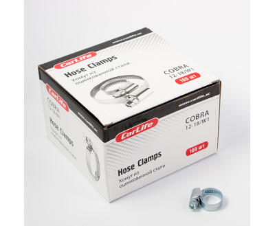 Хомути CarLife 12-18,9mm, W1 (100шт.в.уп.) оцинк.