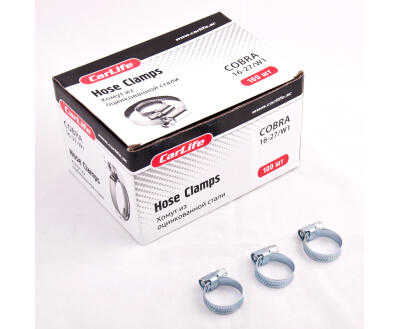 Хомути CarLife 16-27,9mm, W1 (100шт.в.уп.) оцинк.
