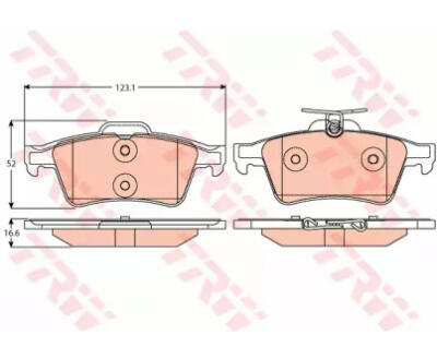 GDB2086  TRW - Гальмівні колодки до дисків