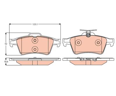 GDB2086  TRW - Гальмівні колодки до дисків