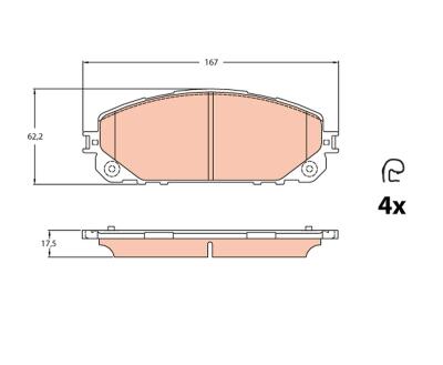 GDB2094  TRW - Гальмівні колодки до дисків