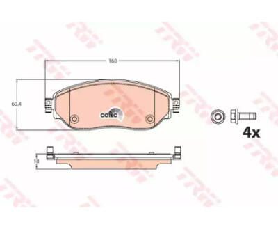GDB2096  TRW - Гальмівні колодки до дисків