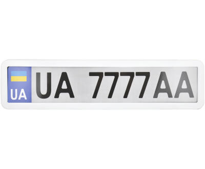 Рамка Сarlife під номер, біла глянцева