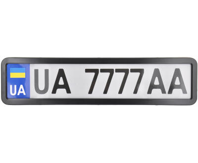 Рамка Сarlife під номер, чорна глянцева