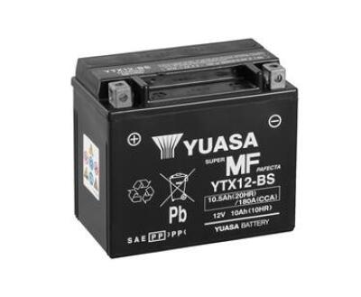 Акумулятор МОТО YTX12-BS(CP) Yuasa 12V 10,5Ah 180A