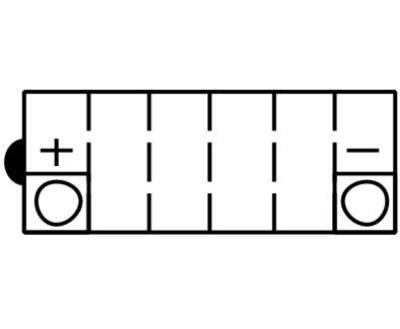 Акумулятор МОТО YB14-A2(CP) Yuasa 12V 14,7Ah 175A