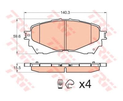 GDB3580  TRW - Гальмівні колодки до дисків
